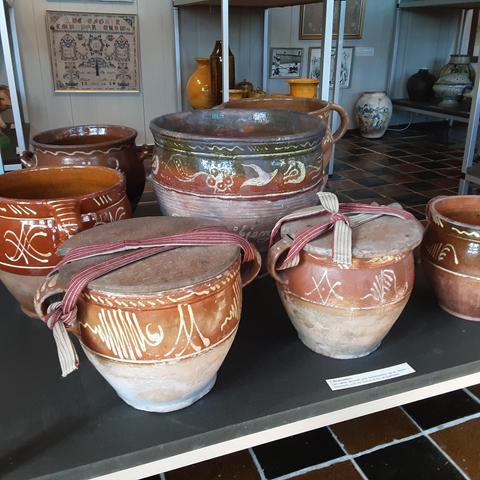Large storage pots at Ehlers Samlingen Museum, Haderslev, Denmark.